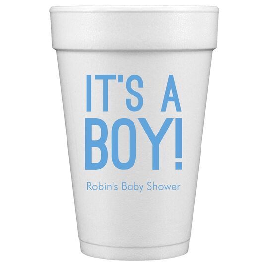 It's A Boy Styrofoam Cups